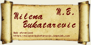 Milena Bukatarević vizit kartica